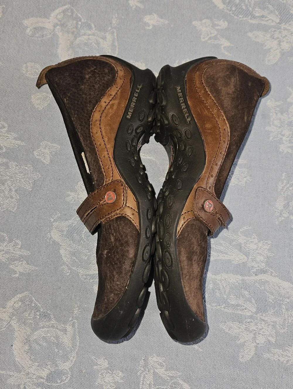 Merrell Brown Suede Mary Jane Flats